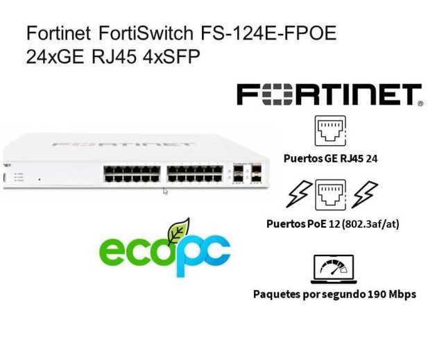 Fortinet Fortiswitch Fs E Fpoe Seminuevo Ecopc