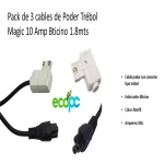 Pack 3 cables de Poder Trébol Magic 10 Amp Bticino 1.8mts (seminuevo)