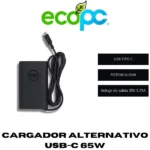 Cargador alternativo para Dell USB-C 65W 20V 3.25A