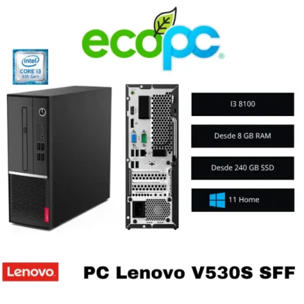 PC Lenovo V530S SFF / I3 8100 / Grado A (seminuevo)
