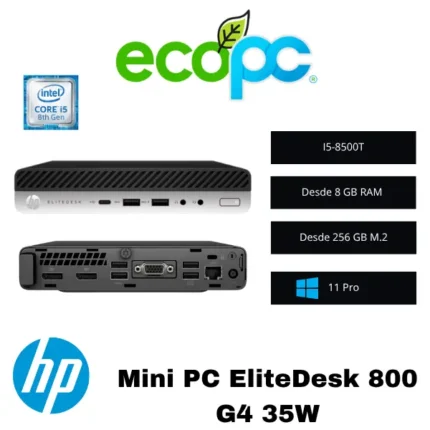 Micro PC HP EliteDesk 800 G4 35W / I5-8500T / Grado A