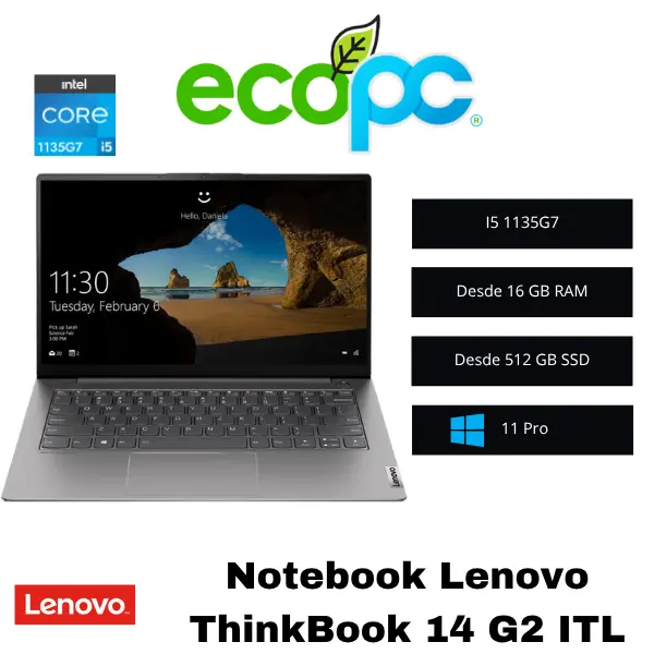 notebook-thinkbook-14-itl Notebook Lenovo ThinkBook 14 G2 ITL / I5-1135G7 / Grado A - Imagen 1