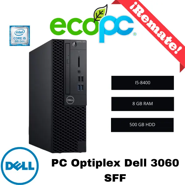 pc-dell-3060sff-remate PC Optiplex Dell 3060 SFF / I5 8400 / Wi-Fi y Bluetooth - Remate - Imagen 1