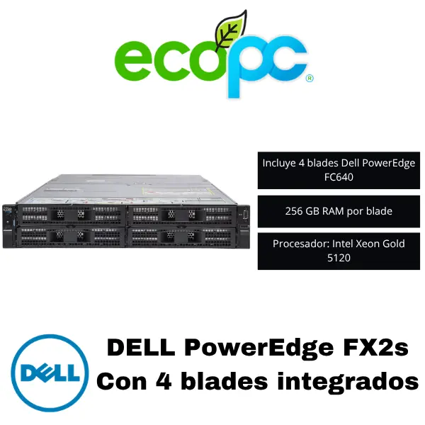 DELL-PowerEdge-FX2s-3 DELL PowerEdge FX2s / 4 BLADES (6JC9CP2) - Imagen 1