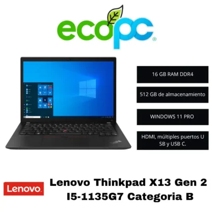 Lenovo Thinkpad X13 Gen 2 / i5-1135G7 / 16 GB RAM/ Caterogía B