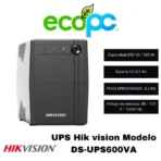 UPS Hikvision Modelo DS-UPS600VA (Nuevo)