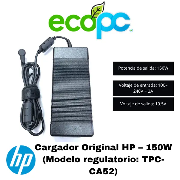 Cargador Original HP – 150W (Modelo regulatorio TPC-CA52) Cargador Original HP – 150W (Modelo regulatorio: TPC-CA52) - Imagen 1