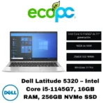 Dell Latitude 5320 / Intel Core i5-1145G7 / 16GB RAM / 256GB NVMe SSD / Categoría A