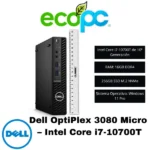 Dell OptiPlex 3080 Micro – Intel Core i7-10700T, 16GB RAM, 256GB SSD M.2