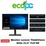Monitor Lenovo ThinkVision S22e 21.5" Full HD