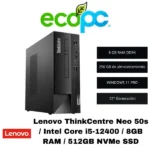 Lenovo ThinkCentre N50s / Intel Core i5-12400 / 8GB RAM / 512GB NVMe SSD / Categoría B / (Reacondicionado)