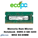 Memoria Ram Notebook  DDR4 8 GB 3200 MHZ SO-DIMM Micron