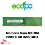 Memoria Ram UDIMM  DDR4 8 GB 3200 MHZ