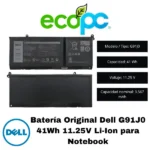 Batería Original Dell G91J0 41Wh 11.25V Li-Ion para Notebook