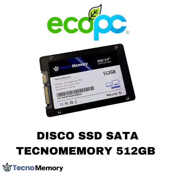 Disco SSD SATA TecnoMemory 512GB Disco SSD SATA TecnoMemory 512GB 2.5" - Imagen 1