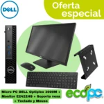 Micro PC DELL Optiplex 3000M / i5 12500T / 8 BG RAM / 256 GB SSD + Monitor E2422HS + VESA + Mouse y Teclado