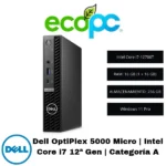 Dell OptiPlex 5000 Micro | Intel Core i7 12ª Gen | 16 GB RAM | 256 GB SSD | Windows 11 Pro | Categoría A