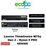 Lenovo ThinkCentre M75q Gen 2 – Ryzen 5 PRO 4650GE | 16 GB RAM | 256 GB NVMe
