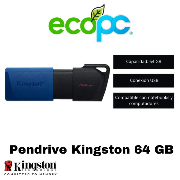 Pendrive Kingston 64 GB Pendrive Kingston 64 GB - Imagen 1